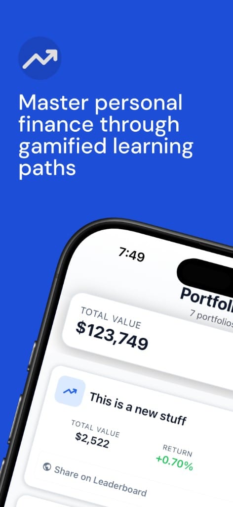 Gamified learning paths and portfolio overview