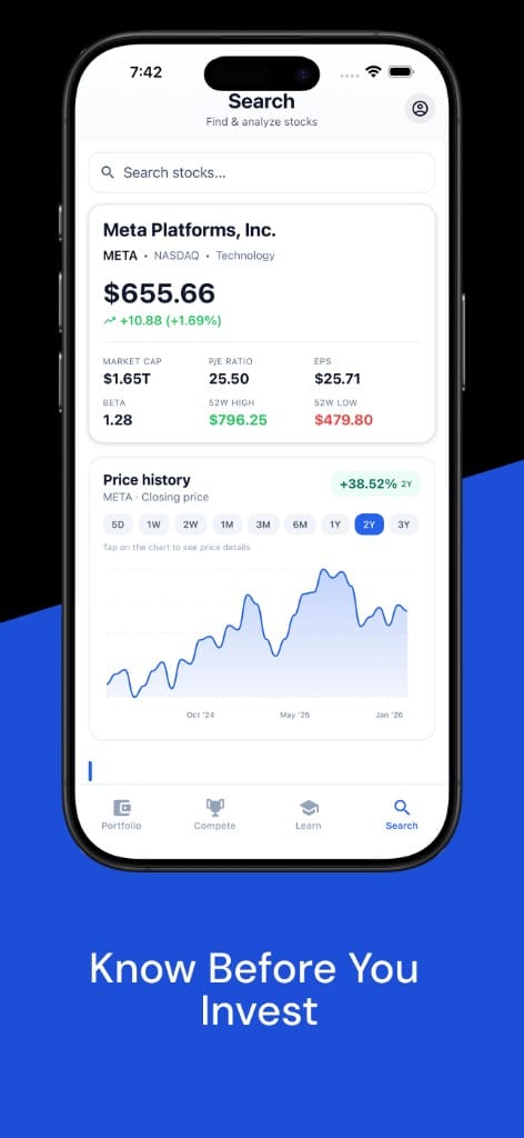 Stock research and price charts
